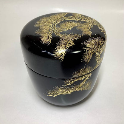 Black Lacquer Natsume — Oimatsu Chinkin by Takeshi, Tomobako