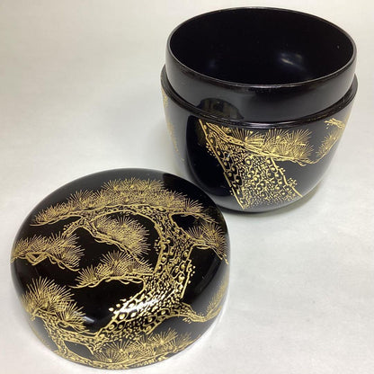 Black Lacquer Natsume — Oimatsu Chinkin by Takeshi, Tomobako