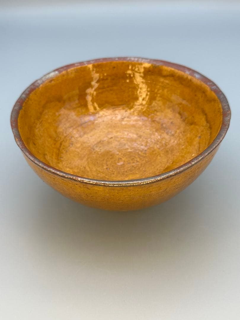Hara Gozan Chawan — Ohi-glaze Tenmoku Tea Bowl | Amber Lacquer Glaze, Tomobako
