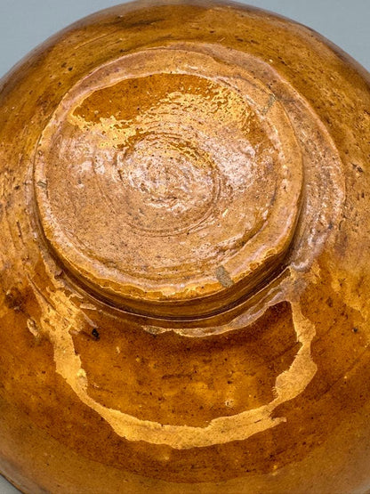 Hara Gozan Chawan — Ohi-glaze Tenmoku Tea Bowl | Amber Lacquer Glaze, Tomobako