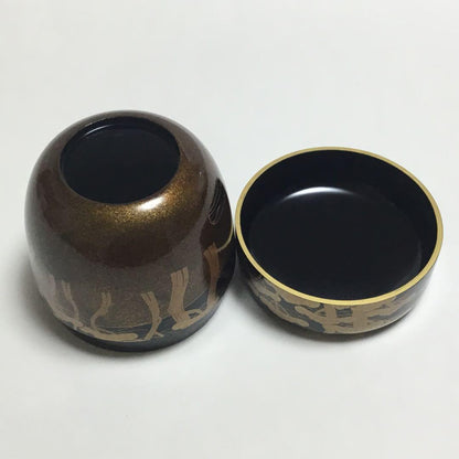 Oimatsu Old Pine Maki-e Natsume by Keikan Wajima Lacquerware