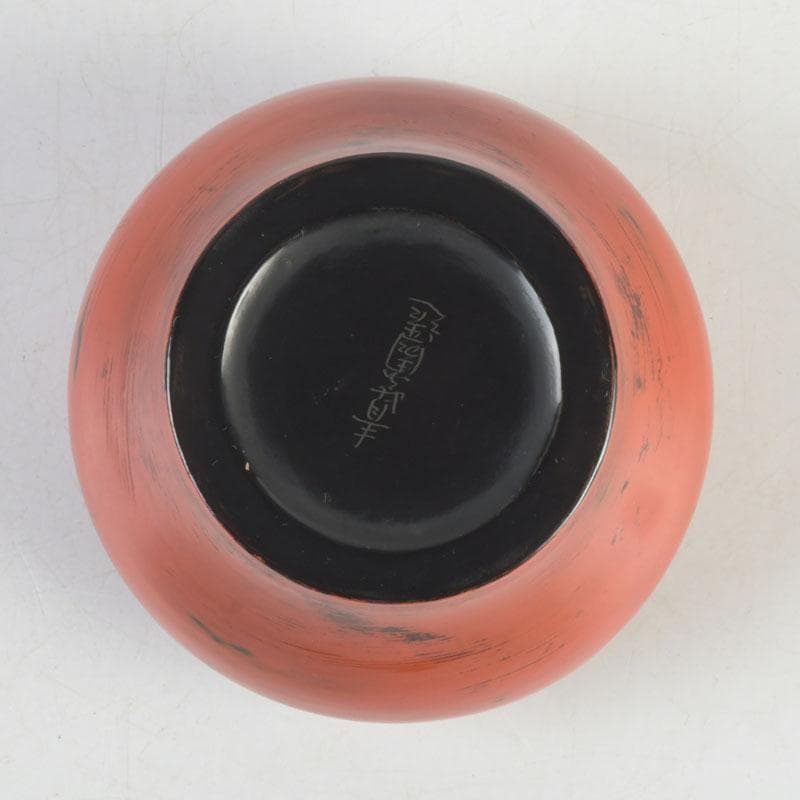 Negoro Lacquer Tea Caddy by Seishien - Shosoin Medicine Jar Form with Signed Box