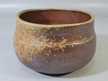 Bizen Carved Tea Bowl by Kawasaki Yasuhide — Incised Geometric Chawan