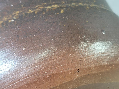 Bizen Carved Tea Bowl by Kawasaki Yasuhide — Incised Geometric Chawan