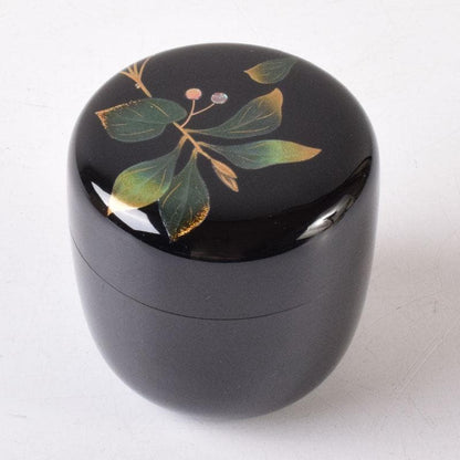 Koike Toshio Seiho Wajima-nuri Raden Grass Motif Natsume Tea Caddy