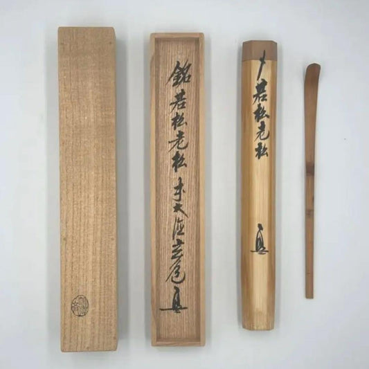 Chashaku Tea Scoop 'Wakamatsu Oimatsu' — Suga Gendo — Zuisenji Daitokuji — Japan