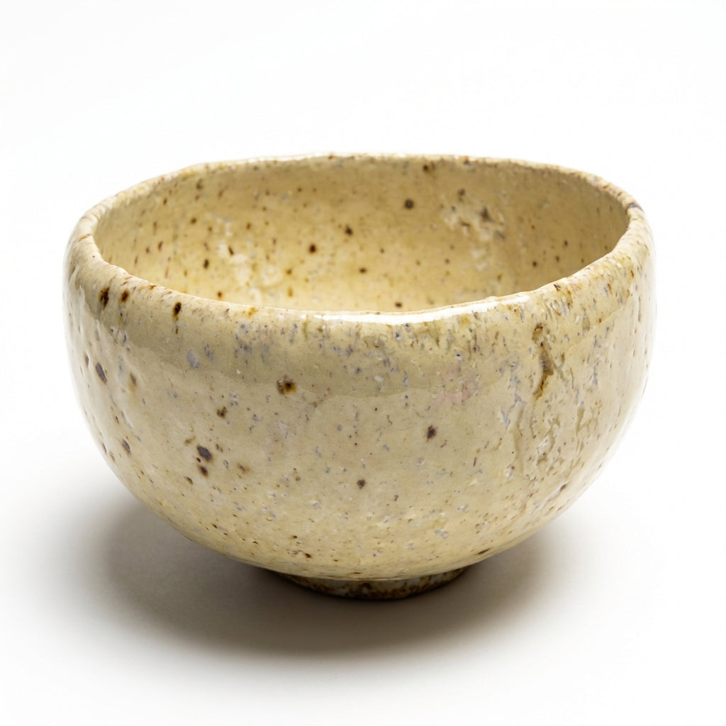 Speckled Earth Glaze Tea Bowl - Rustic Japanese Chawan with Natural Iron Spots