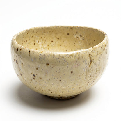 Speckled Earth Glaze Tea Bowl - Rustic Japanese Chawan with Natural Iron Spots