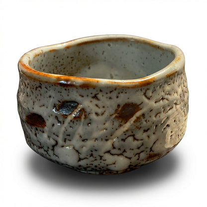 Shino Tea Bowl by Kato Hitoshi from Toki - Mino Ware Chawan with Certificate and Signed Box